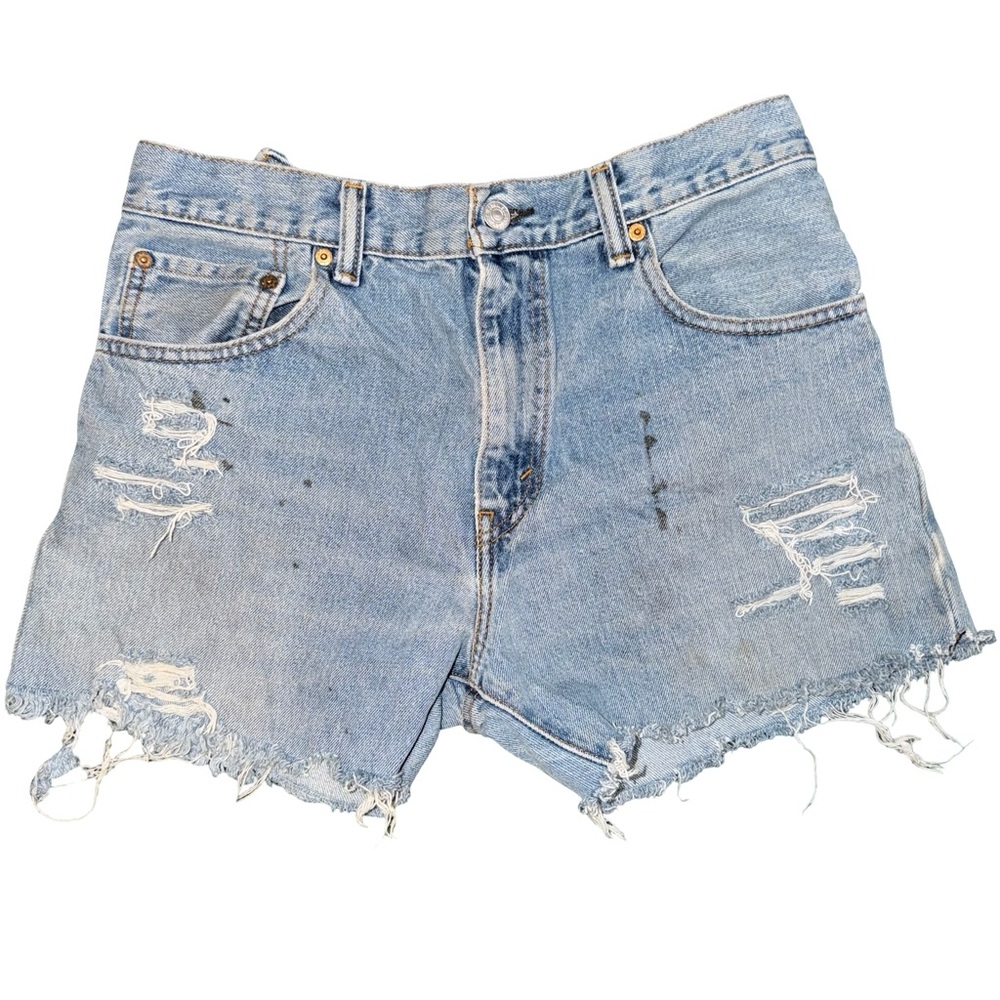 Distressed Levi’s Denim Women Shorts 32” waist
